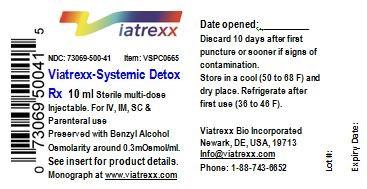 Label, Viatrexx Systemic Detox