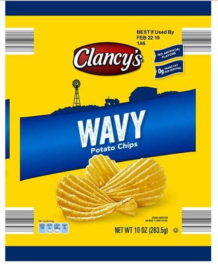 Label, Clancy’s Wavy Potato Chips