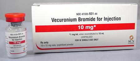 Label, Vecuronium Bromide for Injection, 10 mg