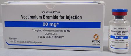 Label, Vecuronium Bromide for Injection, 20 mg