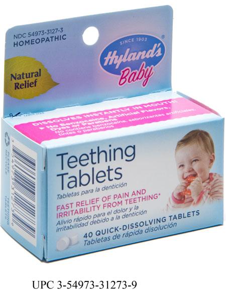 "Hyland's Baby Teething Tablets, 40 Quick-Dissolving Tablets"