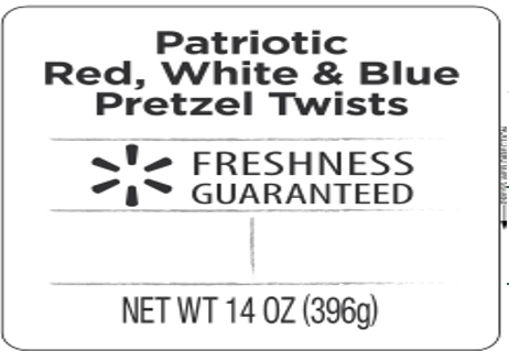 PATRIOTIC RED, WHITE & BLUE PRETZEL TWISTS 14oz 