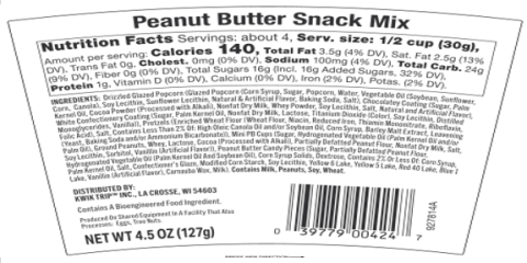 PEANUT BUTTER SNACK MIX TO GO 4.5oz 