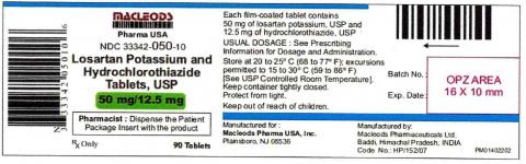 Losartan Potassium and Hydrochlorothiazide 50mg/12.5mg Tablets 90ct