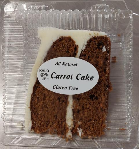 “Kalo All Natural Carrot Cake, front label”