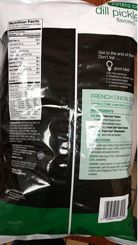 Product image, back, Nutrition Facts and UPC