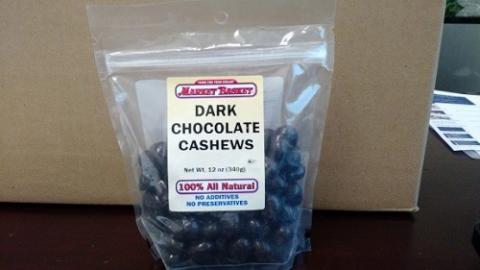 Front Label, Market Basket Dark Chocolate Cashews