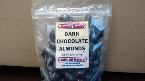 Front Label, Market Basket Dark Chocolate Almonds