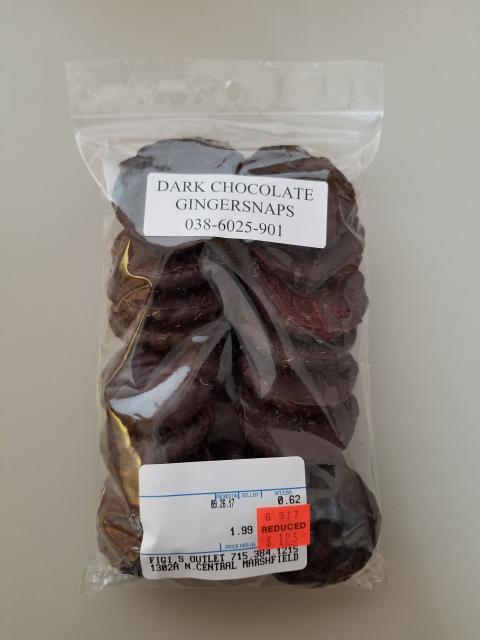 Product image of Dark chocolate Ginersnaps with price label