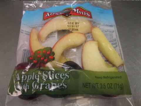 Bagged Front Label  Aunt Mid’s Apple Slices with Grapes
