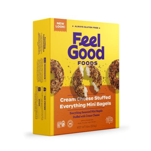 1.	“feel good foods, Gluten-Free Breakfast Cream Cheese Stuffed Mini Bagels, 8 oz.”