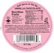 11.	Ingredients and nutrition facts Parve Vanilla Chocolate