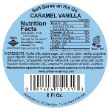 13.	Ingredients and nutrition facts Caramel flavor
