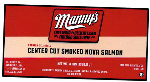 Manny's Center Cut Smoked Nova Salmon