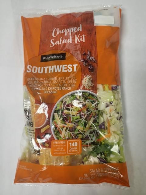 Front of package, Marketside Southwest Chopped Salad Kit