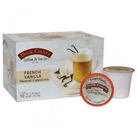 Photo 1 – Labeling, Door County Coffee & Tea Co., French Vanilla Flavored Cappuccino