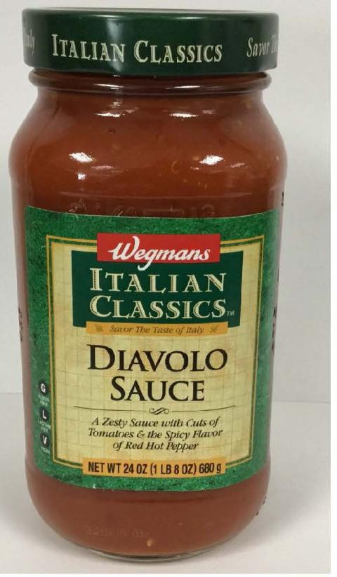 Wegmans Italian Classics Diavolo Sauce, Net Wt. 24 oz., front label