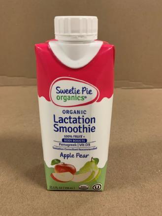 Sweetie Pie Organics Organic Lactation Smoothie Apple Pear 12ct/11.1 fl oz cartons