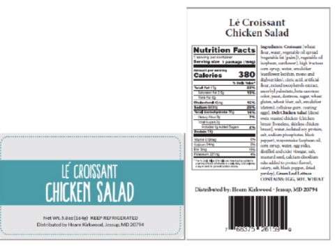 Labeling, Le Croissant Chicken Salad - Labeling, Le Croissant Chicken Salad, Nutrition Information