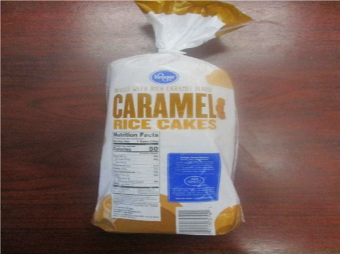 Photo 2 - Kroger Caramel Rice Cakes, back panel