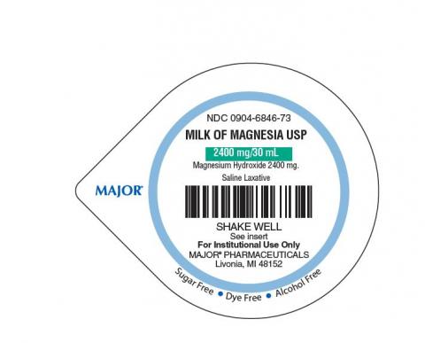 Product Lid, Major Milk of Magnesia Concentrate 2400 mg/30mL, For Institutional Use Only