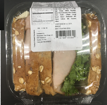 UPC code and bottom of container, Turkey and Havarti Sandwich 