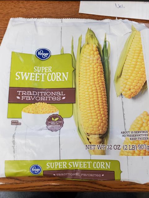 Kroger Super Sweet Corn, Net Wt 32 oz