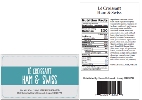 Labeling, Le Croissant Ham & Swiss - Labeling, Le Croissant Ham & Swiss, Nutrition Information