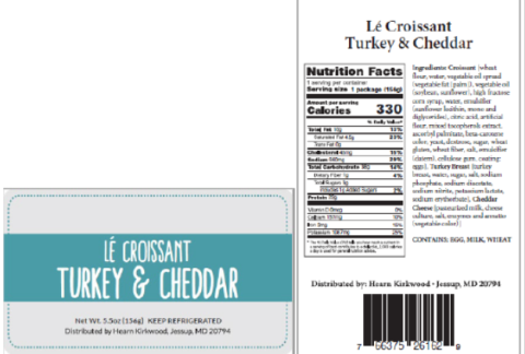 Labeling, Le Croissant Turkey & Cheddar - Labeling, Le Croissant Turkey & Cheddar, Nutrition Information