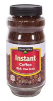8-Ounce Clover Valley® Instant Coffee Package, UPC: 876941004069