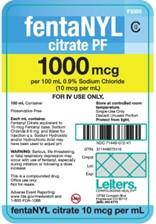 Image 1 - Labeling, fentanyl citrate PF 100mcg