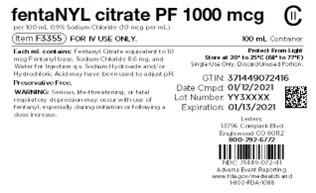 Image 2 - Labeling, fentanyl citrate PF 100mcg