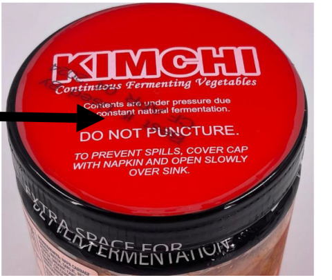 Image 3 - Melissa's Hot Kimchi – Net Wt. 14oz (397g) Top of Jar Product Label