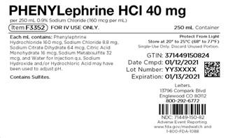 Image 8 - Labeling, phenylephrine hcl, 40mg