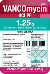 Image 9 - Labeling, vancomycin hcl pf 1.25g