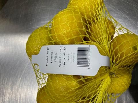 Image showing lemons in mesh bag displaying tag 174552