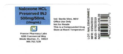 Image 1 - Naloxone HCL, Preserved INJ, 500mg/50mL, Premier Pharmacy Labs