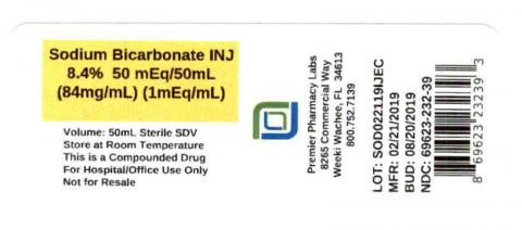 Image 1 - Sodium Bicarbonate INJ, 8.4% 50 mEq/50mL (84mg/mL) (1 mEq/mL), Premier Pharmacy Labs