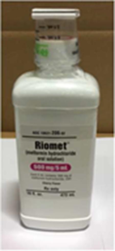 Product image 16 oz. bottle front label Riomet