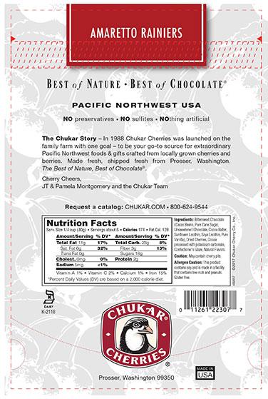 Chukar Cherries, Amaretto Rainiers, Nutrition Facts