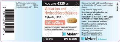 Label, Valsartan and Hydrochlorothiazide Tablets, 320mg/25mg