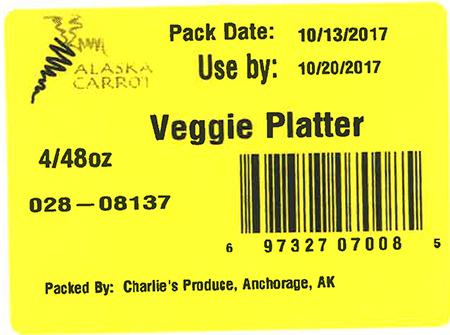 Label, Veggie Platter