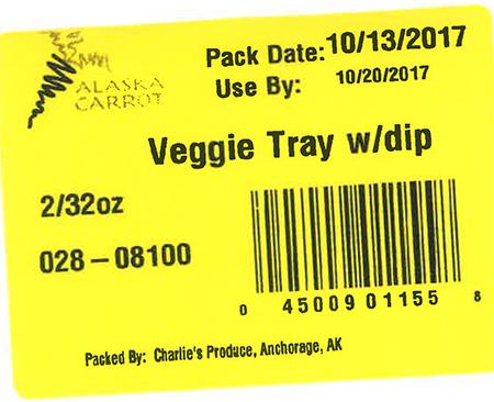 Label, Veggie Tray w/ dip