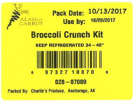 Label, Broccoli Crunch Kit