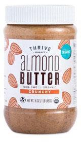 Thrive Market Organic Crunchy Almond Butter, 16 oz.”