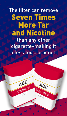 Health fraud example displaying a tobacco ad stating, filters can remove seven times more tar and nicotine, making a less toxic product.