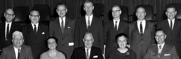 Group picture of ten men and two women at the 1961 joint conference between the FDA and the Food Law Institute
