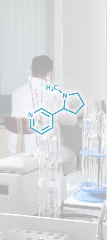 Image of the chemical composition of nicotine