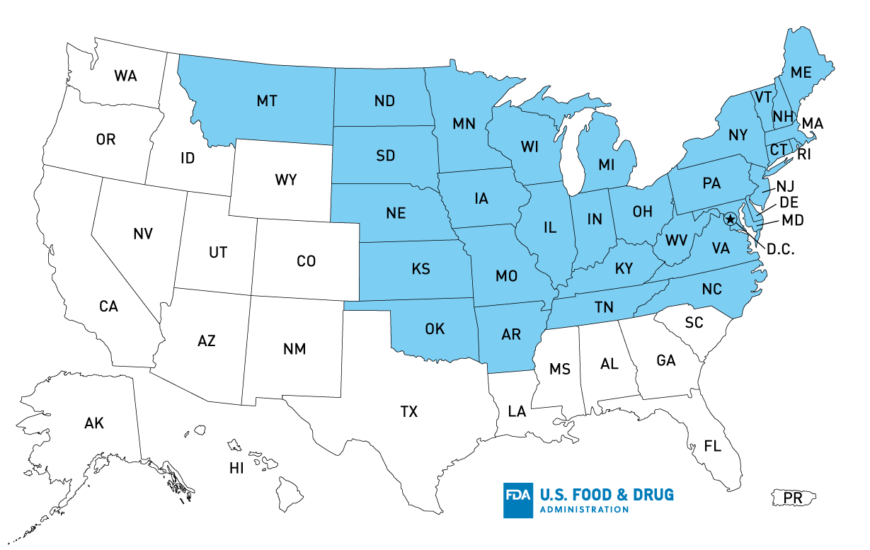 Outbreak Investigation of Cyclospora in Bagged Salads (Distribution Map, June 29 2020)