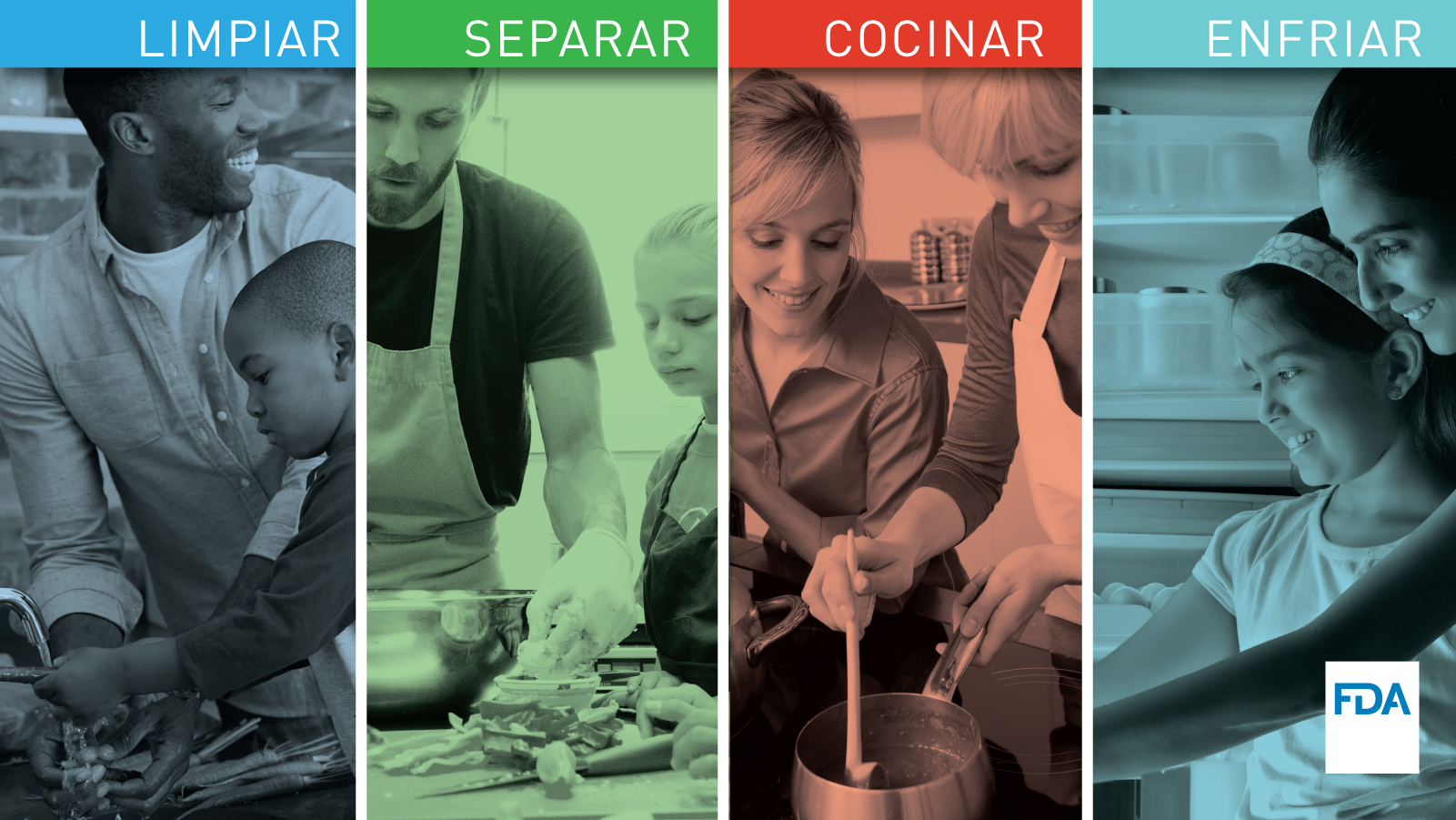 Mes de educación en seguridad alimentaria: Limpiar Separar Cocinar Enfriar